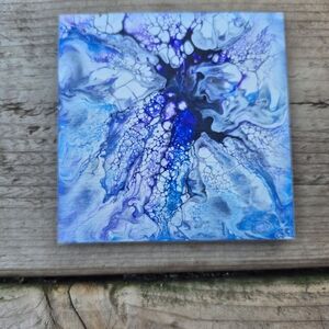 Abstract Blue and Purple Canvas Art